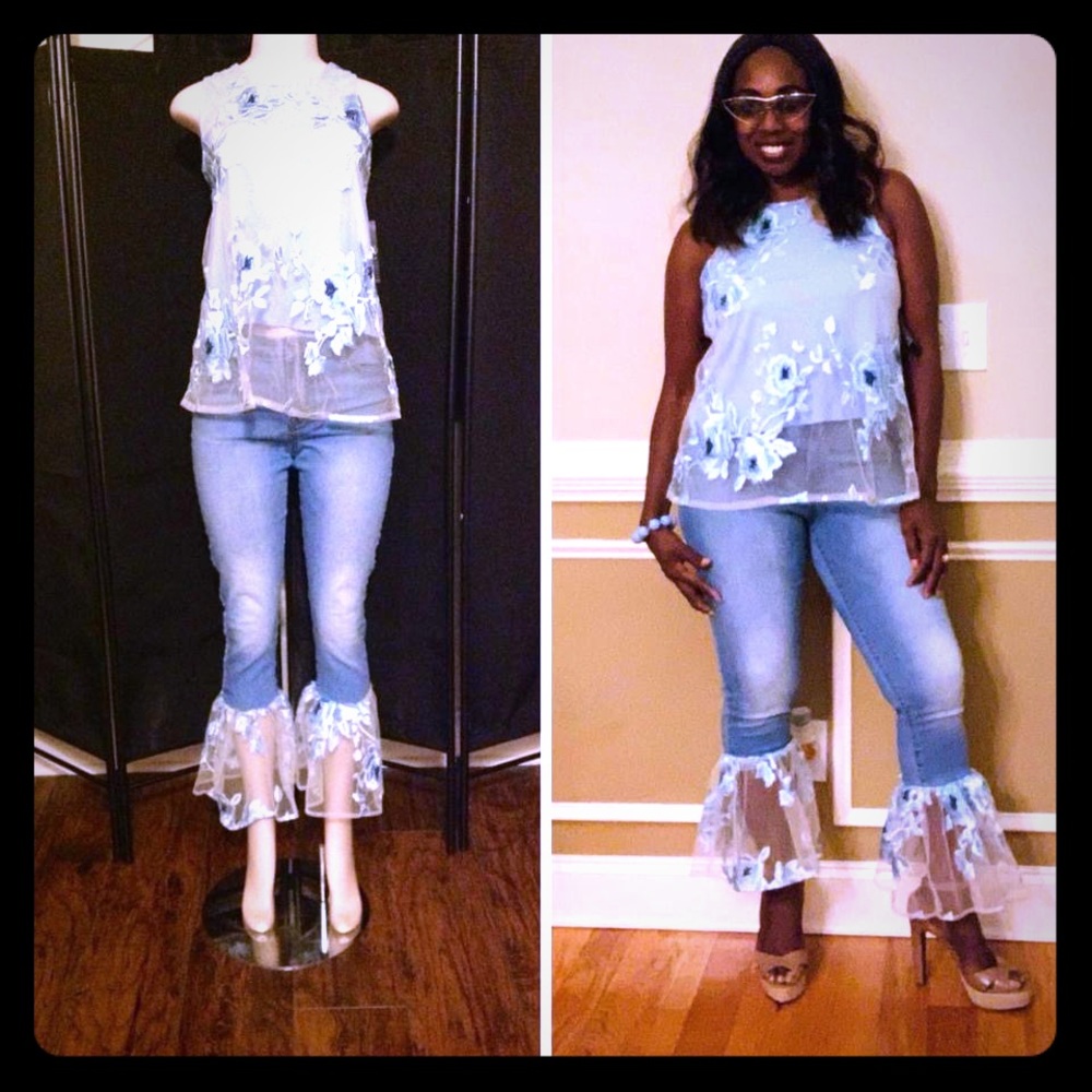 Fun- fashion Ups cycled outfit jeans and top